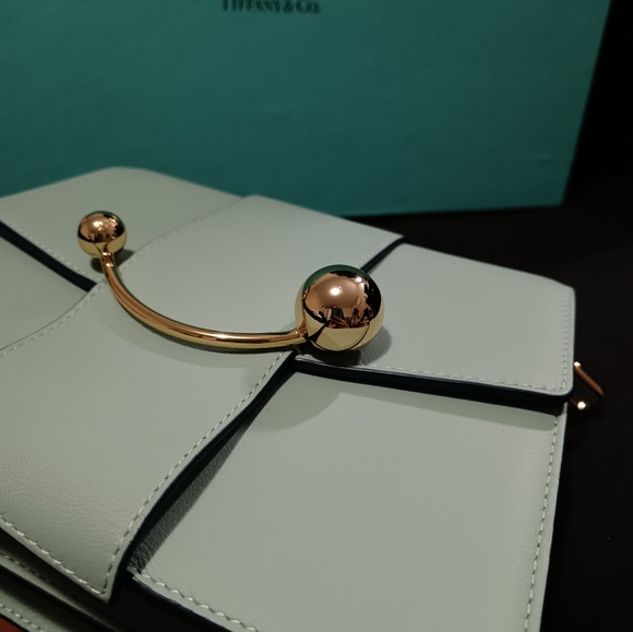 Strathberry Blue Crescent Box Bag - Picture 8 of 11